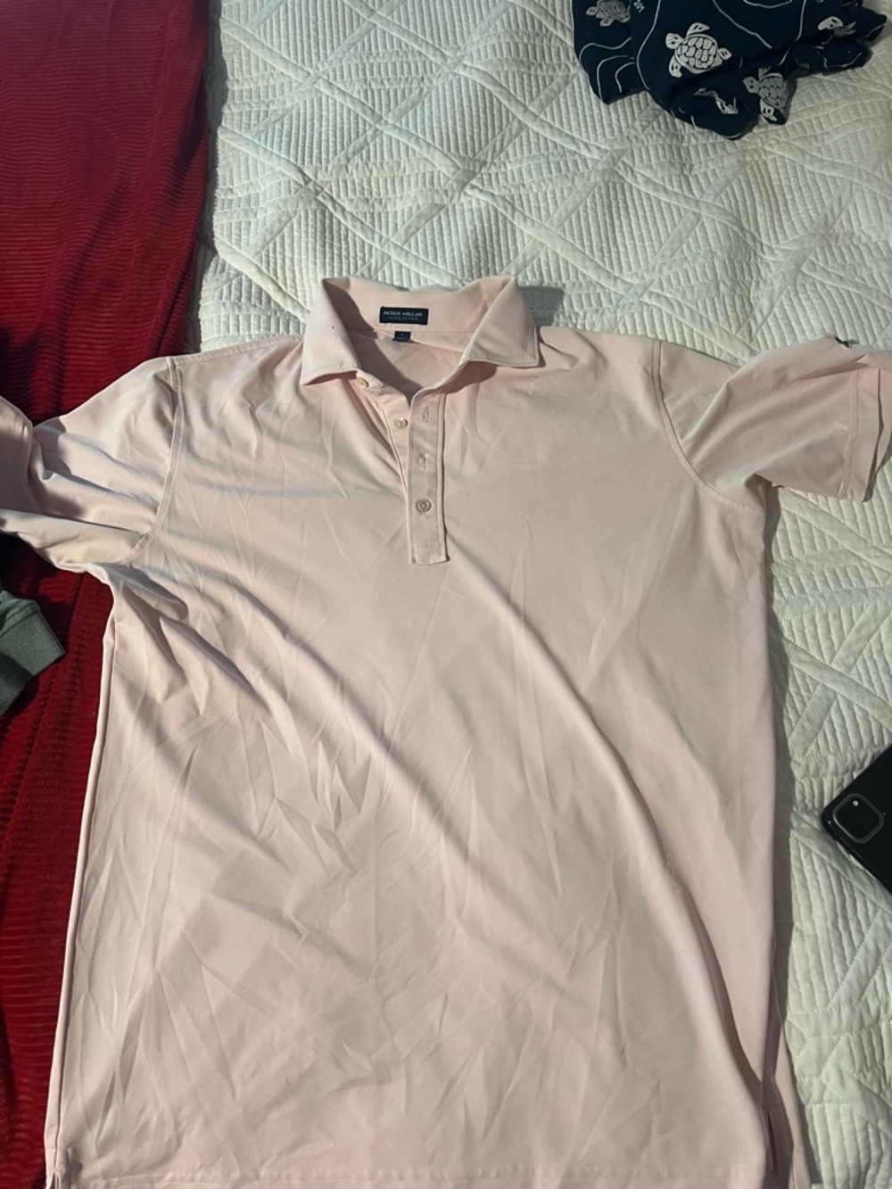 Peter Millar Pale Pink Men's Polo Shirt